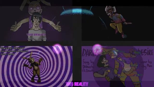 FNAF GLITCHTRAP SONG (Darkest Desire) LYRIC VIDEO - Dawko & DHeusta | Vocal Cover Mashup [#32]