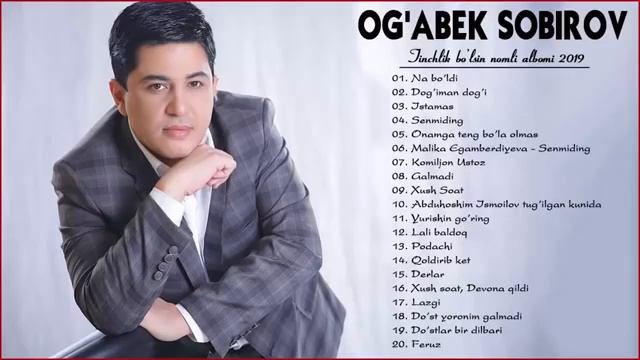 OGABEK SOBIROV Jonli Ijro Qo'shiqlar To'plami 2019
