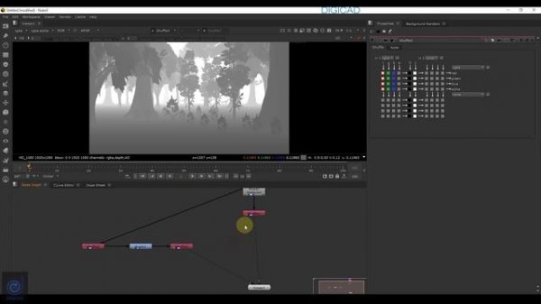 How to Create Fog With Z Depth Pass  in NUKE 11   4K  HINDI