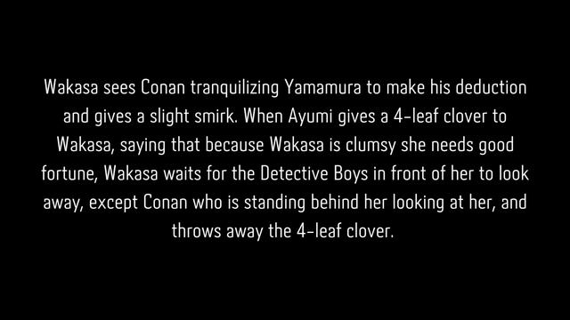 Wakasa Rumi appeared in Detective Conan manga chapters | Amuro, Conan, Haibara and Wakasa | Analysi смотреть онлайн