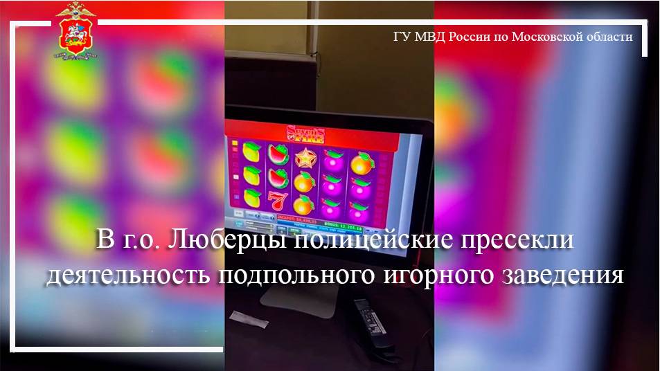 В г.о. Люберцы полицейские пресекли деятельность подпольного игорного заведения смотреть онлайн