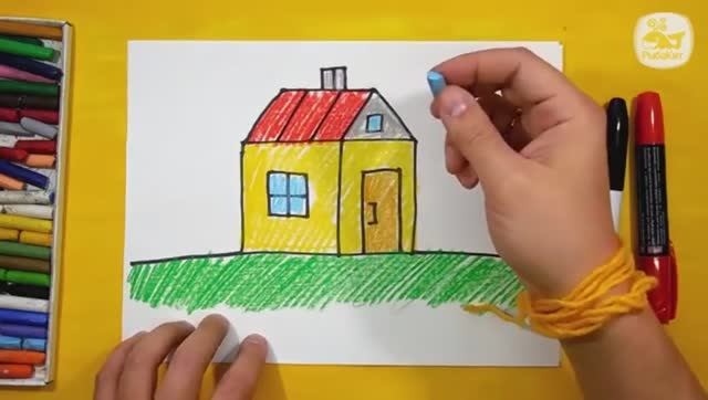 Рисовать дом детям от 3х лет смотреть онлайн