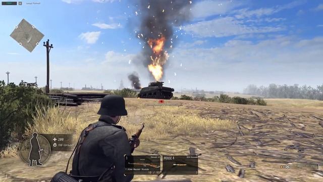 Gates Of Hell - Panzerfaust knocking out a lone Sherman M4A3 tank смотреть онлайн