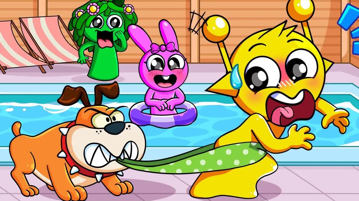 Неловкие моменты с ПИНКИ икс ВИНЕРИЕЙ в бассейне?! Смешной Мультфильм Incredibox Sprunkie