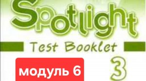 Английский с Юлей, Спотлайт 3, Тест модуль 6