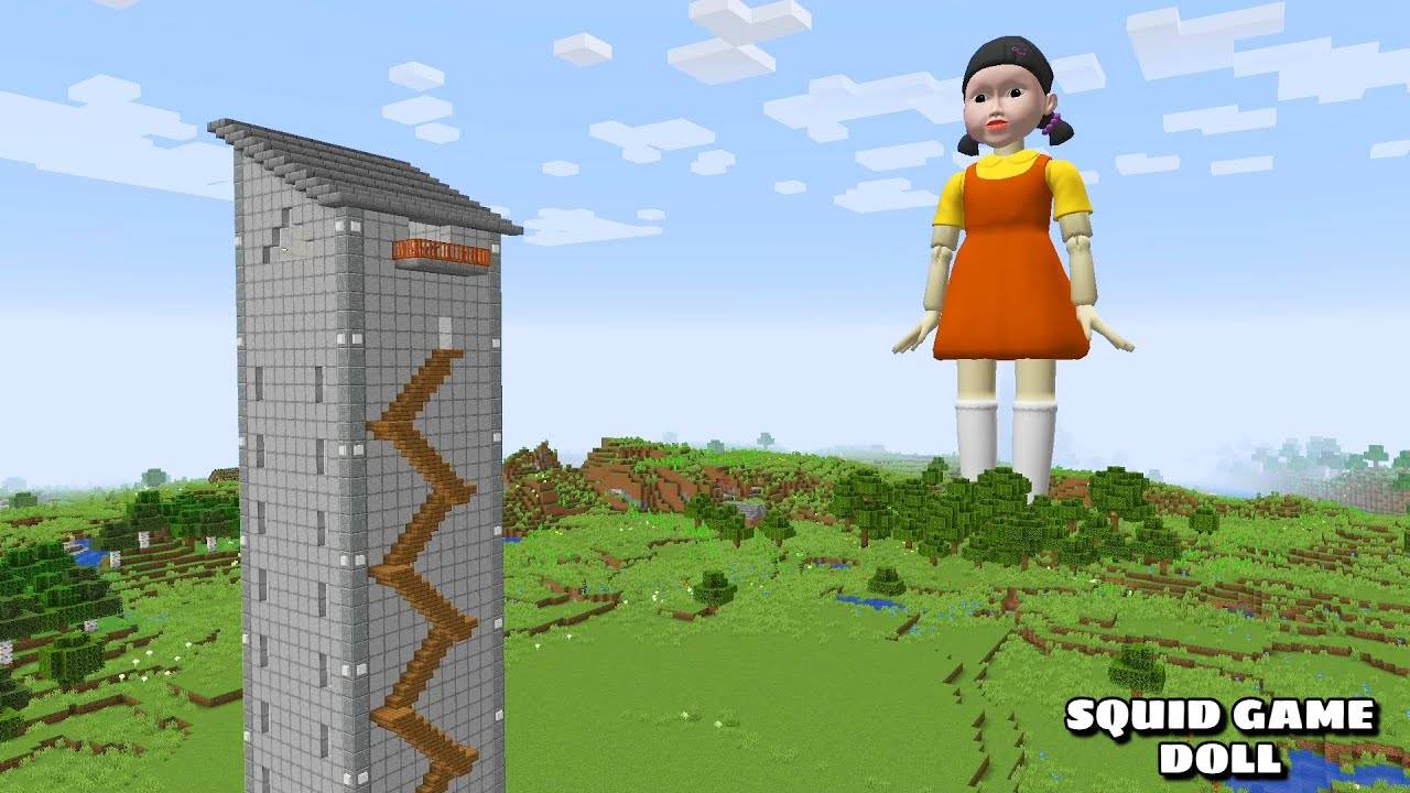 ВЫЖИВШАЯ ИЗ ИГРЫ В КАЛЬМАРА КУКЛА в Майнкрафте (#Minecraft)