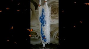 Мочалка с бабочками. Схема для вязания на Вайлдберриз