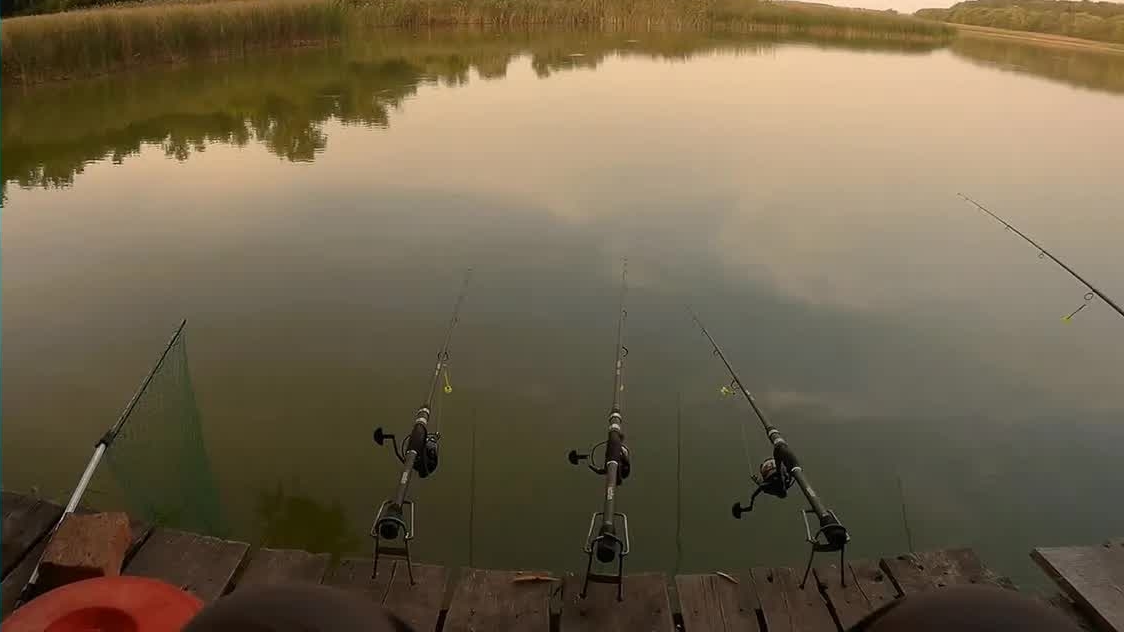 Рыбалка на пружины | Ловим Карася на пружины | Рыбалка на озере смотреть онлайн