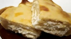 Пирог с творогом и сыром в духовке, Простой рецепт быстро и вкусно