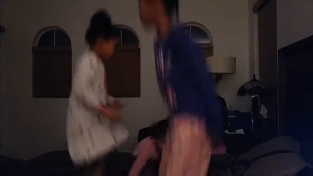 Three Little Girls Jumping On Bed!