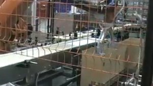 Линия упаковки стаканов  в картонные гофрокороба Роботом