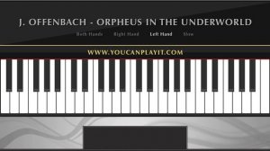 Offenbach - Infernal Galop - Can Can [Easy Piano Tutorial]