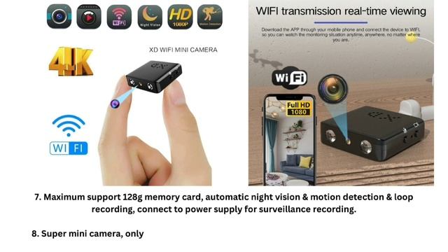 Mini Ip Cam XD WiFi Night Vision Camera IR-CUT Motion Detection Security Camcorder HD Video Recorde