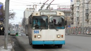 Троллейбус Екатеринбурга ЗиУ-682Г [Г00] №509 маршрут 26 на остановке "Проспект Ленина"