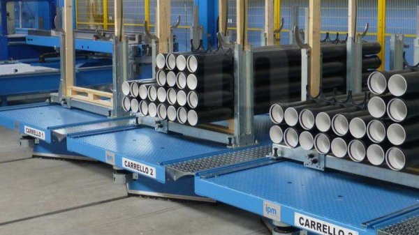 Автоматическая станция укладки и упаковки пластиковых труб IPM APE