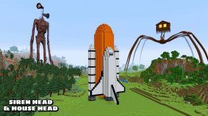 ВЫЖИВАНИЕ С ПОМОЩЬЮ КОМБИНАЦИИ ГОЛОВЫ ДОМА И ГОЛОВЫ СИРЕНЫ в Майнкрафте (#Minecraft)