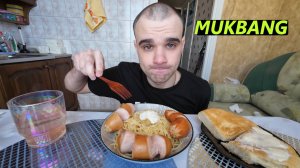 МУКБАНГ СПАГЕТТИ / СОУС / САРДЕЛЬКИ / ХЛЕБ С МАСЛОМ / ОБЖОР / EATING MUKBANG ASMR АСМР