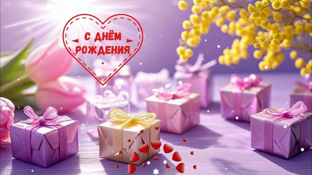 С Днём Рождения! Поздравление Красивая Открытка смотреть онлайн