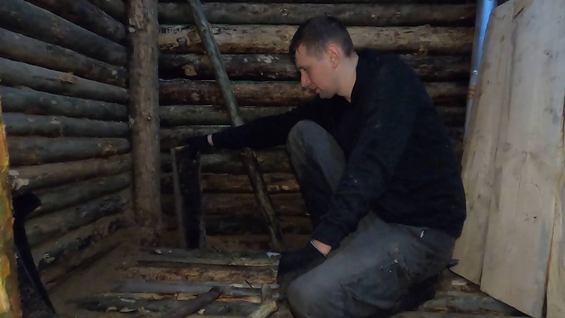 Землянка двухкомнатная. Как приготовить кролика. Вертел на костре смотреть онлайн