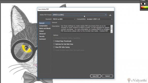 How to Save File as PDF in Adobe Illustrator - Online Free tutorial Chapter 14 Video 4