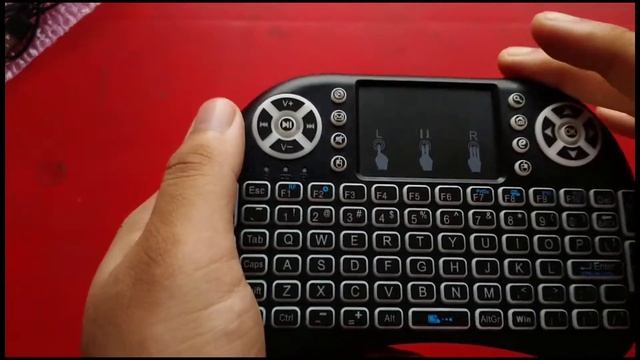 Wireless mini keyboard with touchpad | 7 background rainbow color backlit |Budget keyboard смотреть онлайн