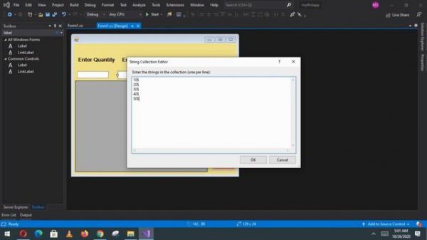 How to add dataGridView in visual studio C#
