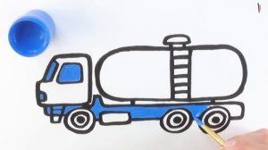 Рисуем транспорт вместе с детьми. Как нарисовать грузовик с цистерной?