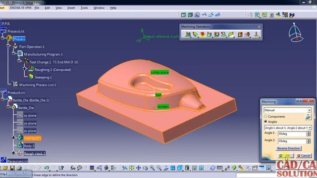 #CATIA V5 #SURFACE Machining #Roughing #Sweeping #Pencil operation смотреть онлайн
