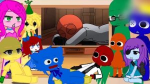 Rainbow Friends React To Rainbow friends and poppy playtime vs doors #3