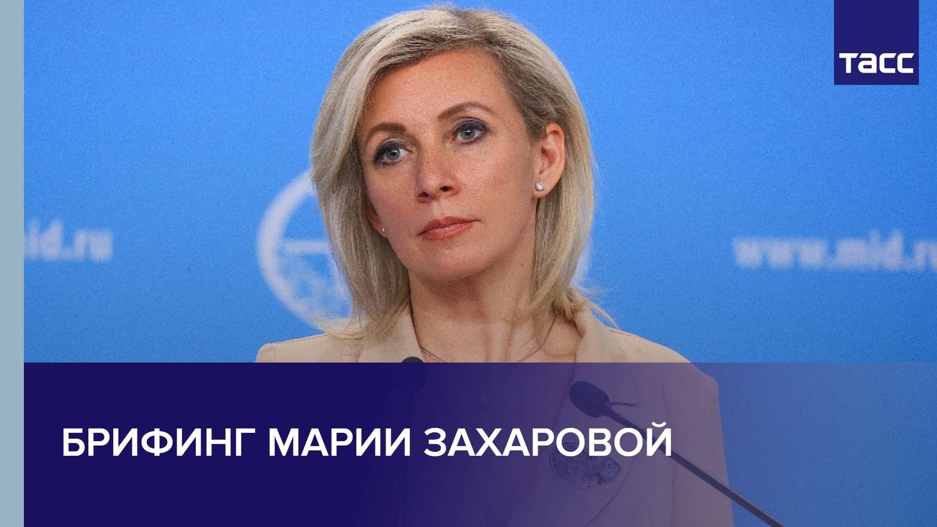 Брифинг Марии Захаровой