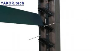 Крепежные механизм для поворотных жалюзи из дерева.