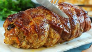 Сочное мясо на праздничный стол. Сочное мясо в духовке! Мясной рулет с начинкой, пальчики оближешь