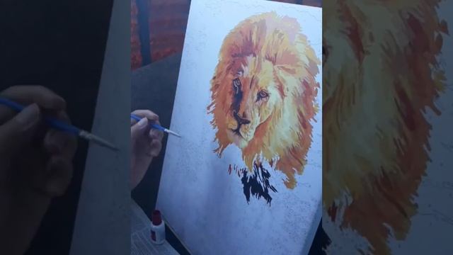 Картина Лев🦁 по номерам. смотреть онлайн