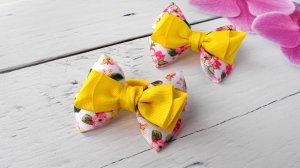 Бантики из репсовых лент #Канзаши