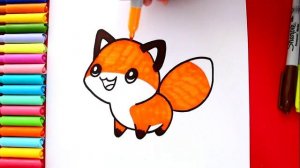 Как нарисовать милую Лису поэтапно в стиле кавайи