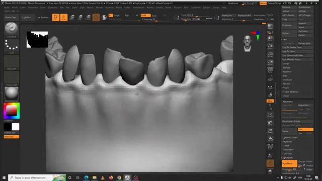 Heaj third session- how to sculpt the lower jaw skull in Zbrush смотреть онлайн