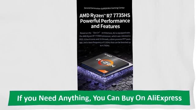 GMKtec K2 Mini Pc AMD Ryzen 7 7735HS 8C/16T DDR5 16/32GB 512GB/1TB SSD Window 11 Pro Computer смотреть онлайн