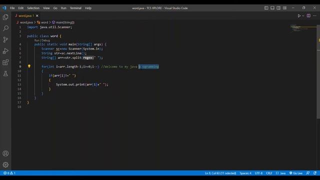 tcs ipa 15 marks coding question java | Reverse the words in a String | JAVA смотреть онлайн