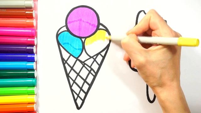 Dibuja Y Colorea Helados Para Niños&Dibujo Para Niños