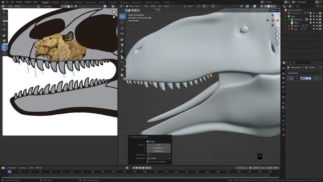 GIGANOTOSAURUS: Modeling Walkthrough (Part Eight) in Blender смотреть онлайн