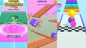MAX LEVELS- Ball Run 2048 vs Ball Run Infinity vs Happy Cube 2048 gameplay walkthrough #ballgamezon