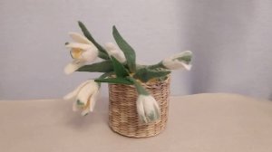 Пошаговый МК создаем подснежники в технике мокрое валяние