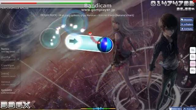 osu!-Hanatan - Kimi no Kiseki Natteke's Hard смотреть онлайн