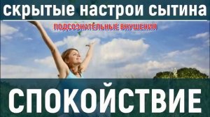 ТОТАЛЬНОЕ  СПОКОЙСТВИЕ (ПОФИГИЗМ)*СКРЫТЫЕ НАСТРОИ СЫТИНА*САБЛИМИНАЛ