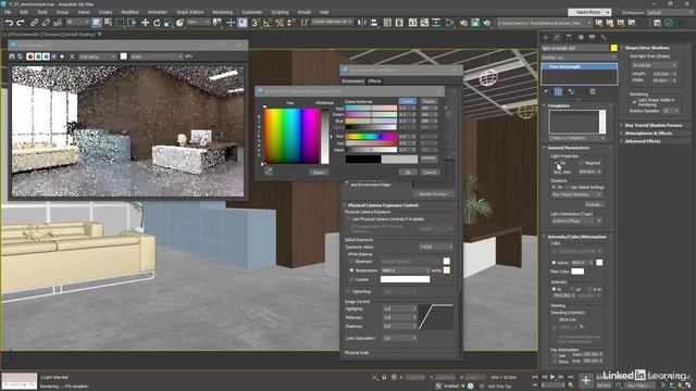 75 - Освещение цветом окружающей среды в 3ds Max 2025 смотреть онлайн