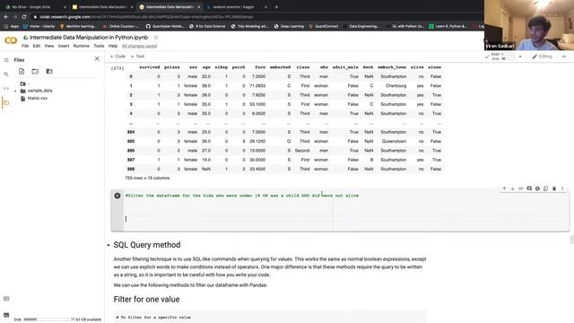 Intermediate Data Manipulation in Python смотреть онлайн