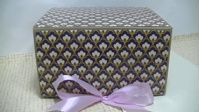 2 Идеи декора картонных коробок пекарской бумагой и скрап бумагой . смотреть онлайн