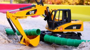 Машинки для детей — Грузовик, Экскаватор и большие машины — Машины-помощники