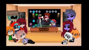 Реакция FNF на Garcello. Gacha Club.