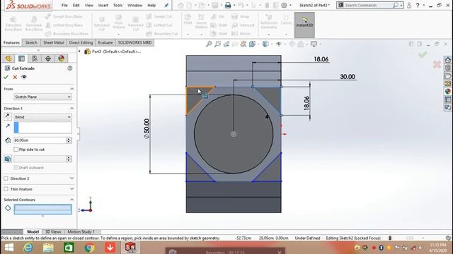 Knuckle Joint Assembly drawing in SolidWorks| Full Tutorial смотреть онлайн